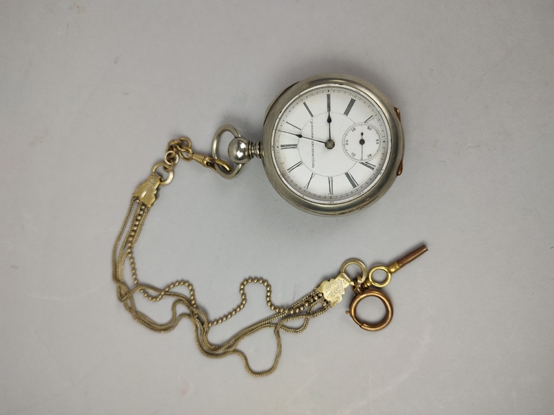 Spindelur, Wallingeord Watch company, Boett i silver