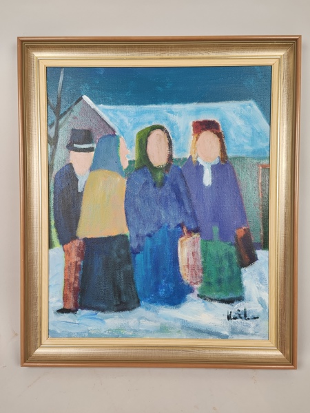 Olja på duk, oidentifierad konstnär