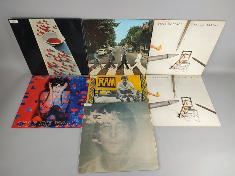 LP-skivor 7 st, John Lennon, Beatles & Paul McCartney