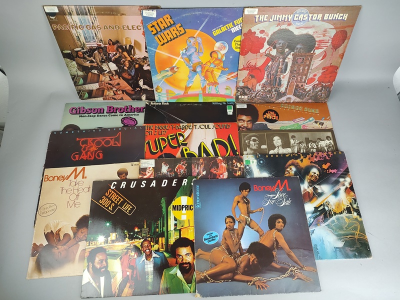 LP-skivor, 14 st bl.a., Boney M, Kool & the gang, The Brothers Johnson