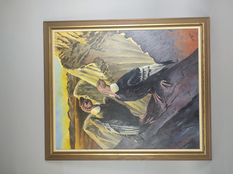 Olja på duk, signerad Alf Roslund