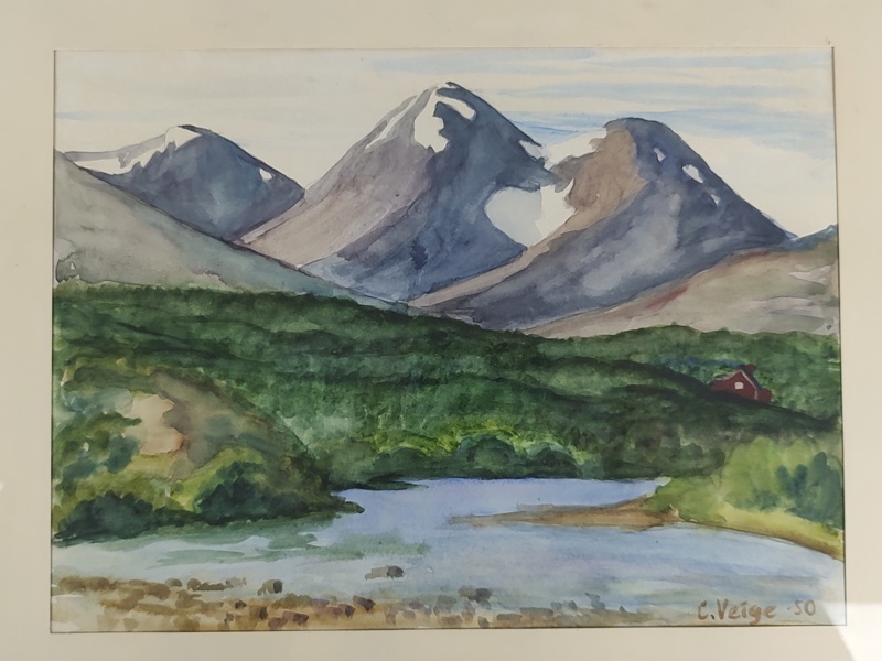 Akvarell, signerad C Veige
