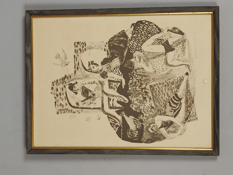 Litografi, Gerhard Karlmark, signerad