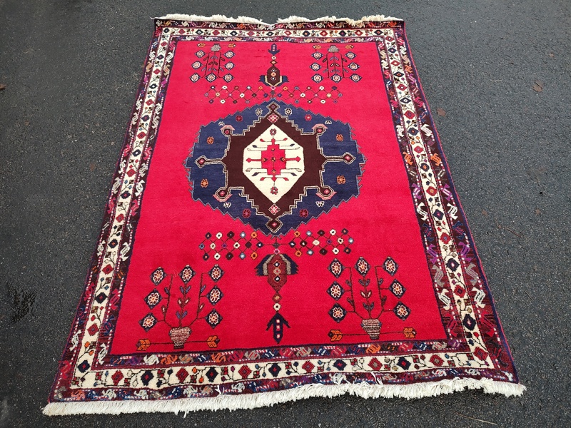 Orientalisk matta, handknuten, Figural