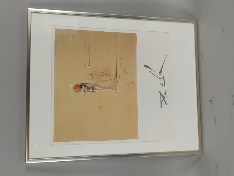 Offsettryck, "Woman with flower head" Salvador Dali
