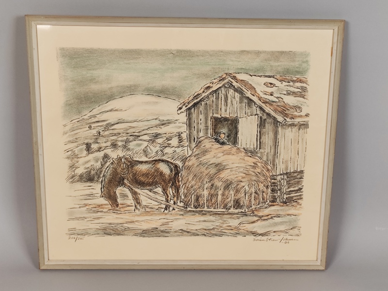 Litografi, Sören Steen Johansen, signerad