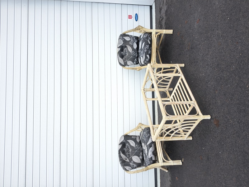 Möblemang 3 delar, flätad rotting
