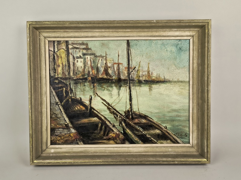 Olja på pannå, Pado Biondi, signerad