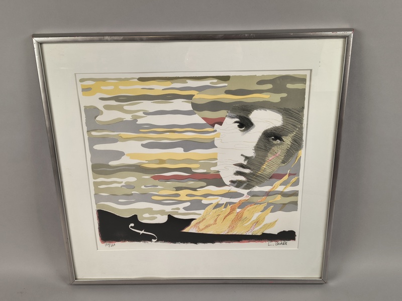 Färglitografi, Lenny Clarkhäll, signerad