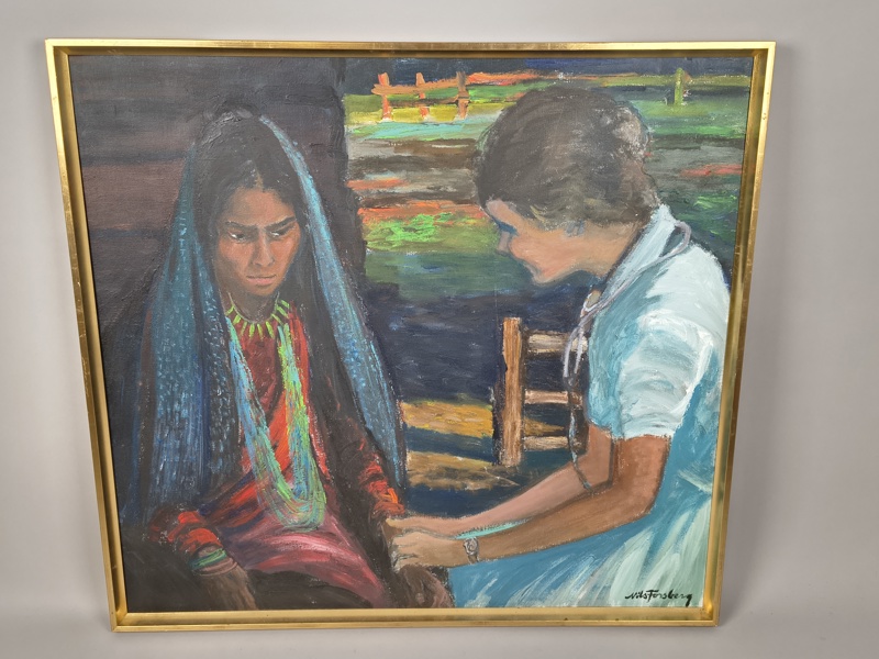 Olja på duk, Nils Forsberg, signerad