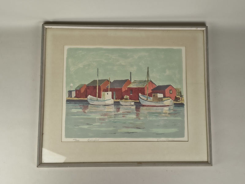 Färglitografi, Einar Rosén, signerad