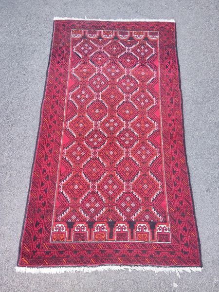 Orientalisk matta, handknuten 105x190