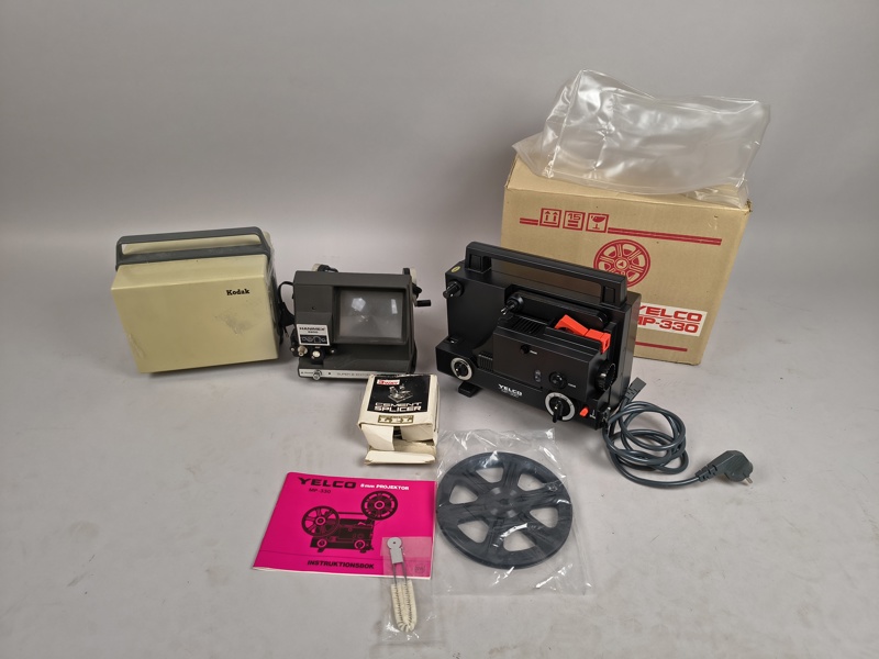 Super 8, bl.a. projektor
