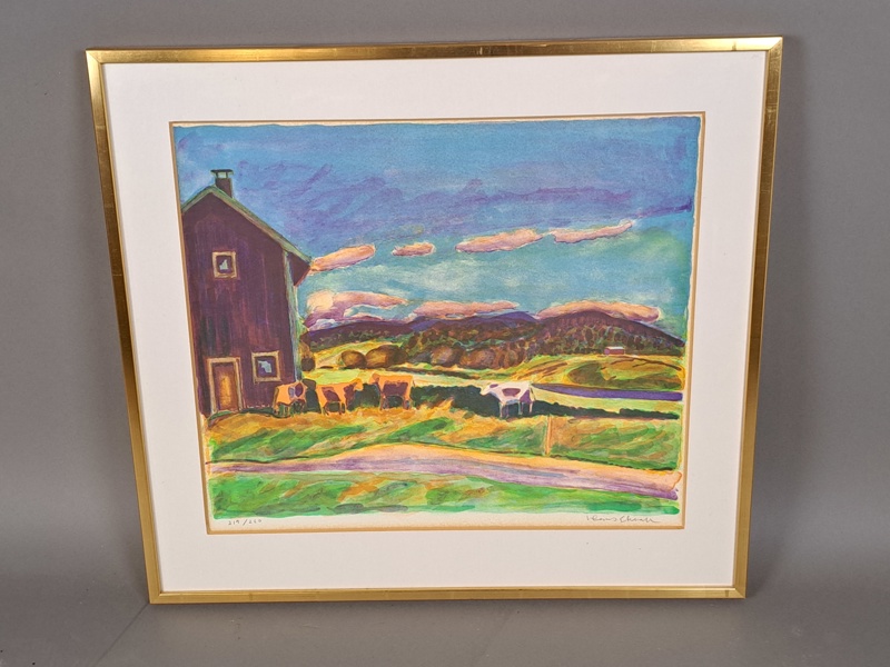 Färglitografi, Hans Ekdahl, signerad