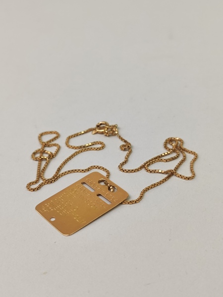 Halsband med hänge, 18 k Guld