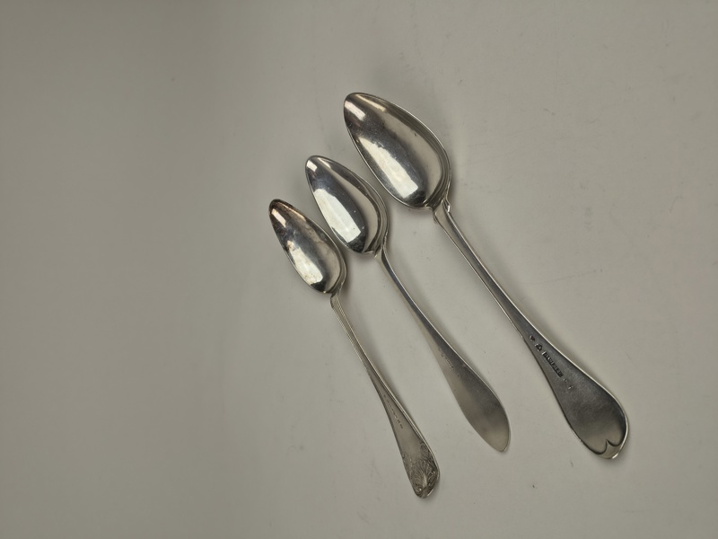 Silverskedar, 1800-tal bl.a. Petter Wigren