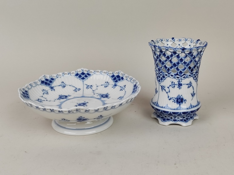 Fat & vas, "musselmalet" Helblond, Royal Copenhagen Danmark