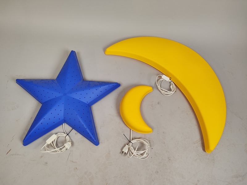 Väggbelysning, Måne & stjärna, IKEA plast