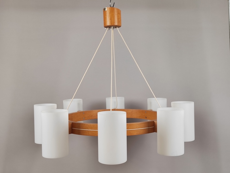 Taklampa, no 587 Uno & Östen Kristensson Luxus, ek & plast