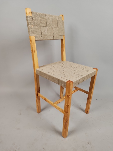 Stol, flätad sits