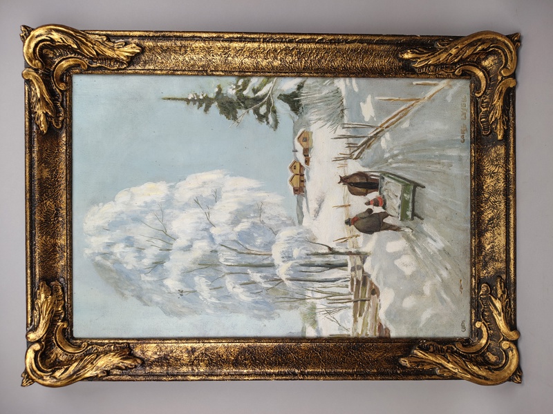 Olja på duk, Carl Lysell, signerad