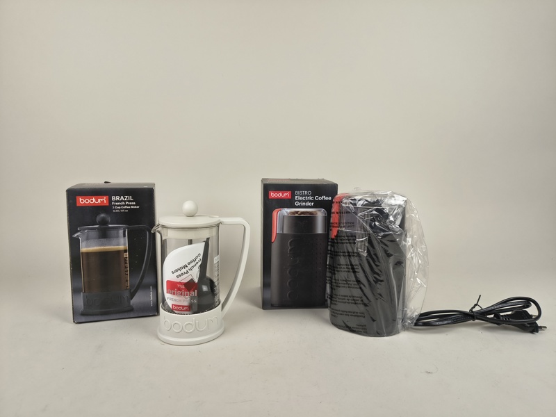 Kaffekvarn & - press, Bodum obegagnade
