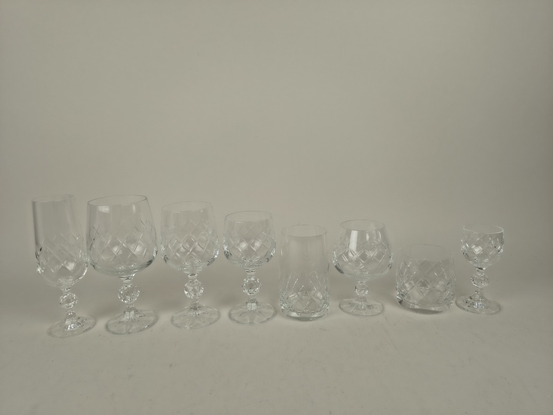 Glasservis, "Bristol" Böhmisk kristall