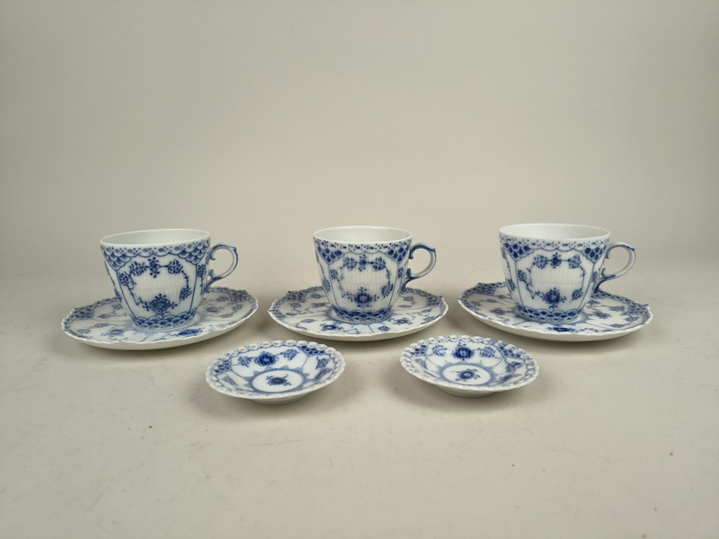 Servisdelar, "Musselmalet" no 1035 & 1004, Royal Copenhagen Danmark