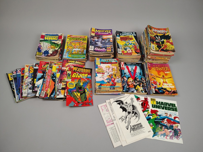 Stort parti serietidningar, Superhjältar bl.a. Marvel