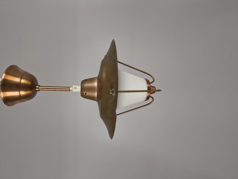Taklampa, koppar & glas