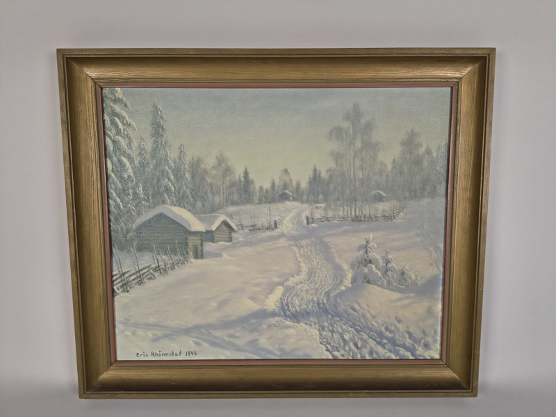 Olja på pannå, Eric Rhönnstad, signerad