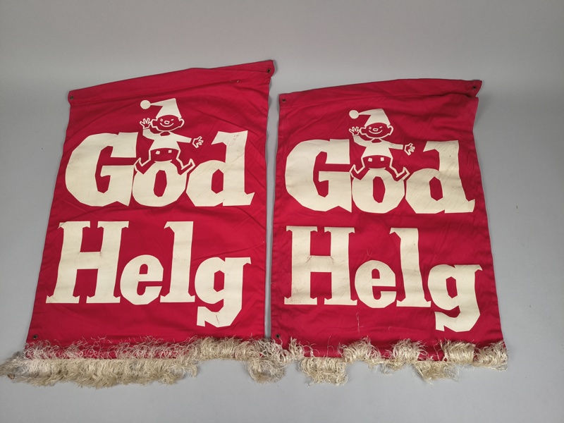 Fanor/flagga, textil, "God Helg"
