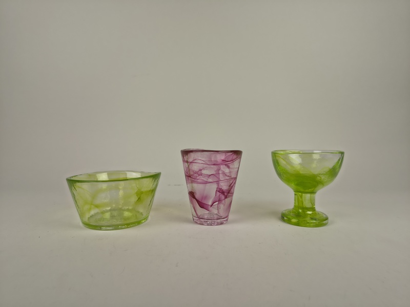 Glas, 3 delar "Mine" Ulrika Hydman- Vallien Kosta