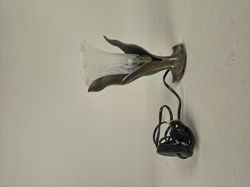 Bordslampa, glas & metall