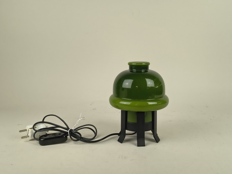 Bordslampa, Ledungs belysning, glas & smide