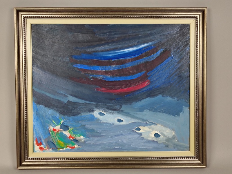 Olja på pannå, Rune Pettersson, signerad