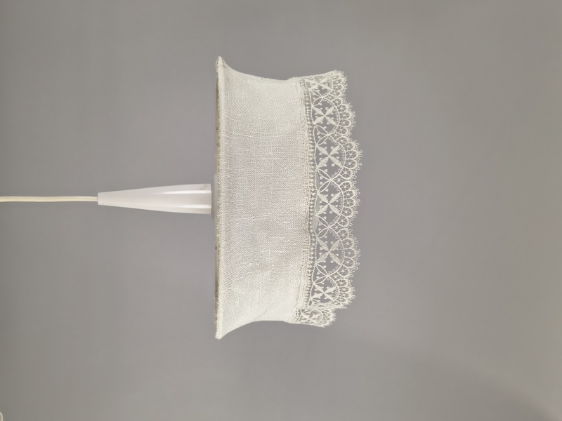 Taklampa, glas & textil