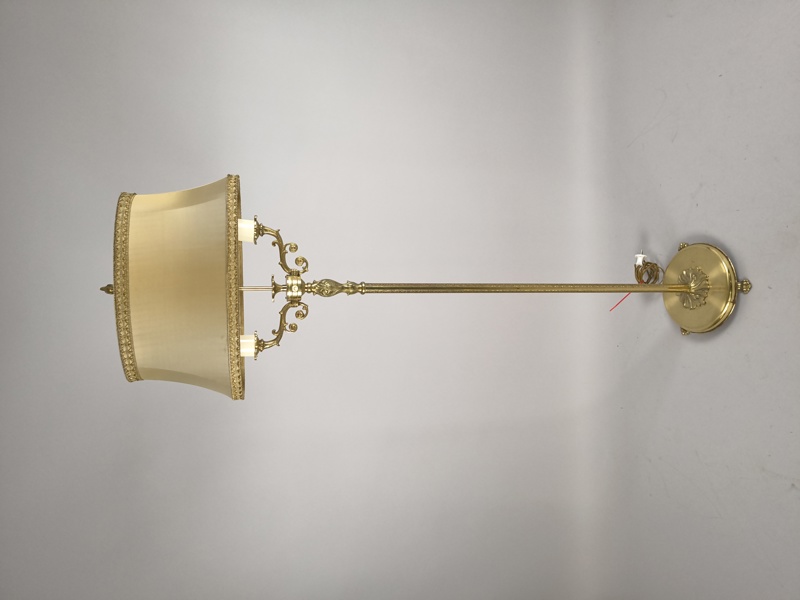 Golvlampa, 2-armad, mässing