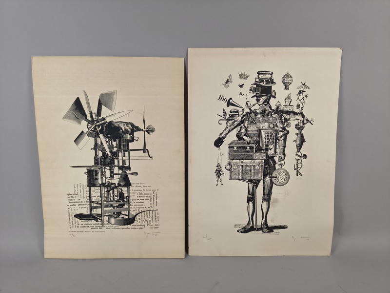 Litografier 2 st, Yngve Gamlin, signerade
