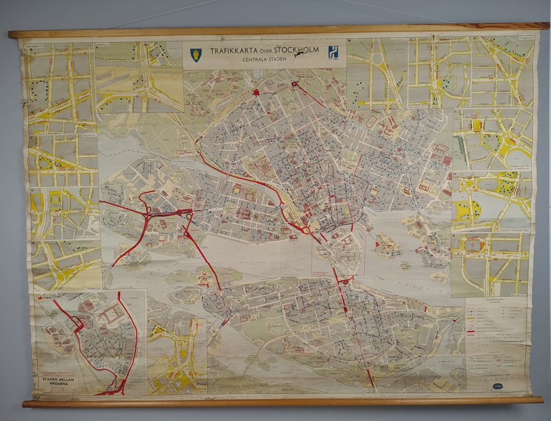 Större skolplansch, Trafikkarta över Stockholm