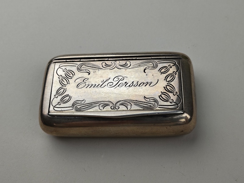 Snusdosa, Silver daterad 1913