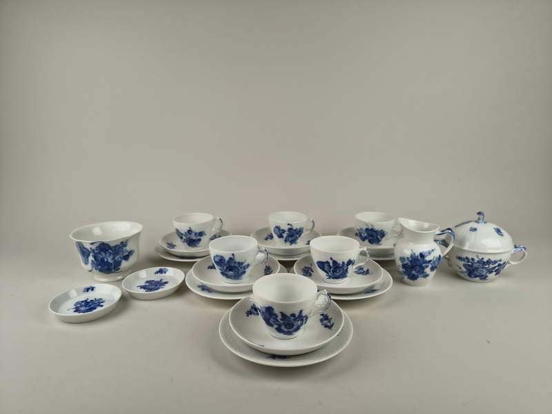 Kaffeservis, "Blå blomster" Royal Copenhagen Danmark