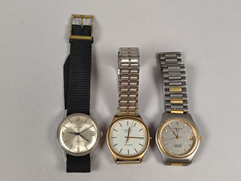 Armbandsur, Certina 3 st bl.a. Certidate