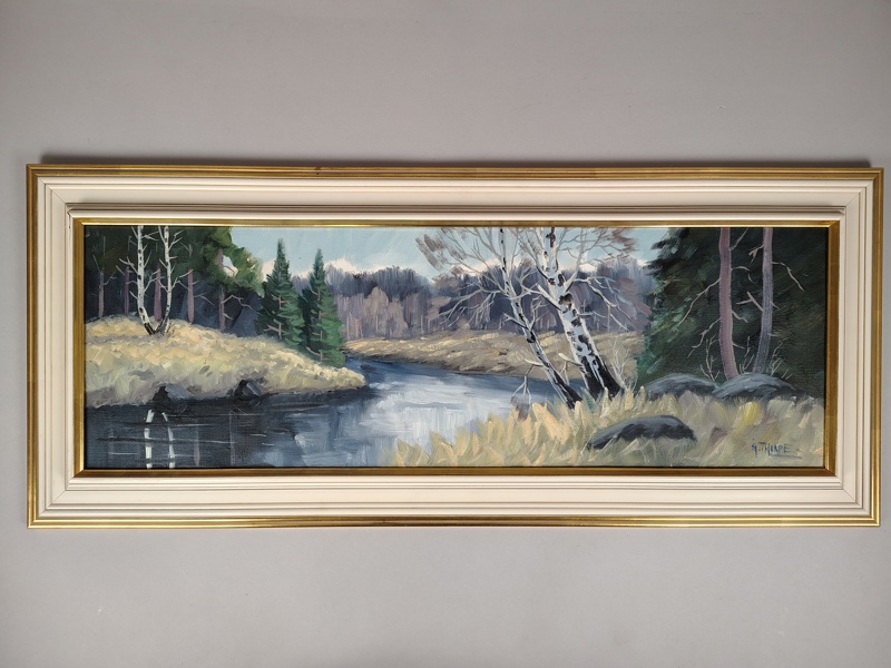 Olja på duk, Åke Thorpe, signerad
