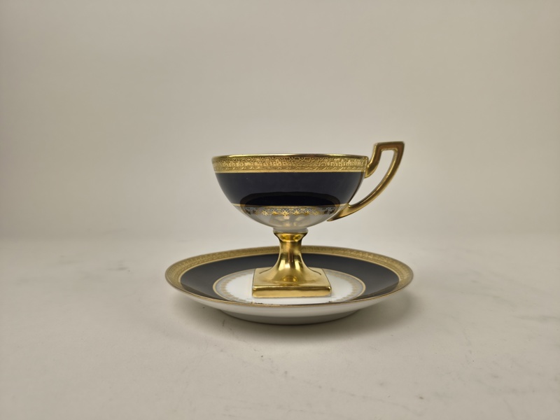 Kopp med Fat, Jean Pouyat, Wm. Guérin  & co, Limoges Frankrike