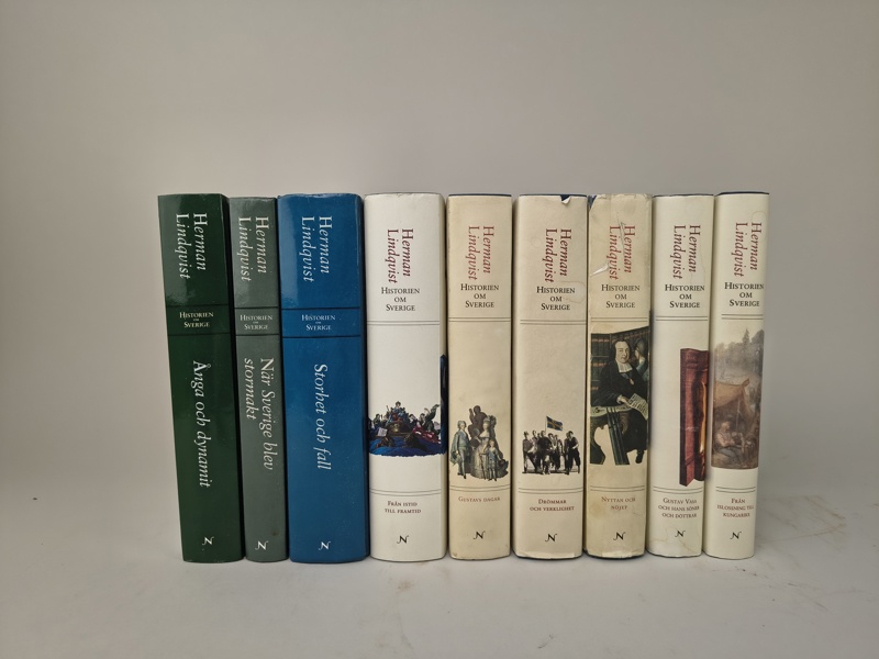 Böcker, "Historien om Sverige" Herman Lindqvist, 9 delar