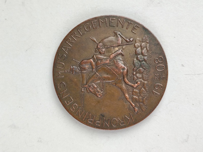 Medalj, Kronprinsens Husarregemente 1908 C.G Hallberg Brons