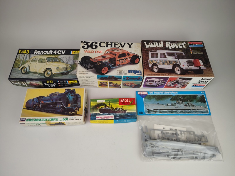 Byggmodeller 6 st bl.a. Renault 4CV