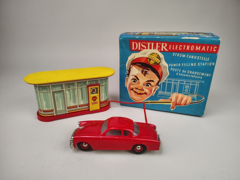 Leksak, Bil med Station, Distler Electromatic, Elektrisk