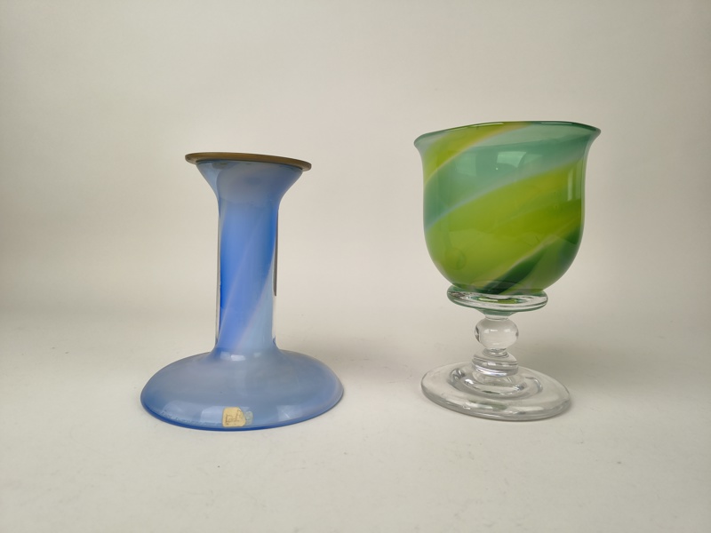 Ljushållare & pokalglas, Studio Åhus, signerade